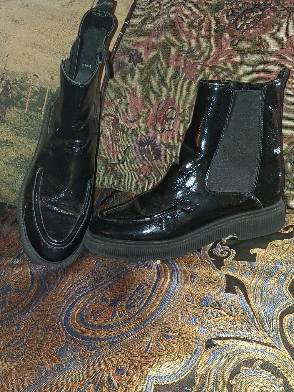 BLACK PATENT LEATHER Boots
